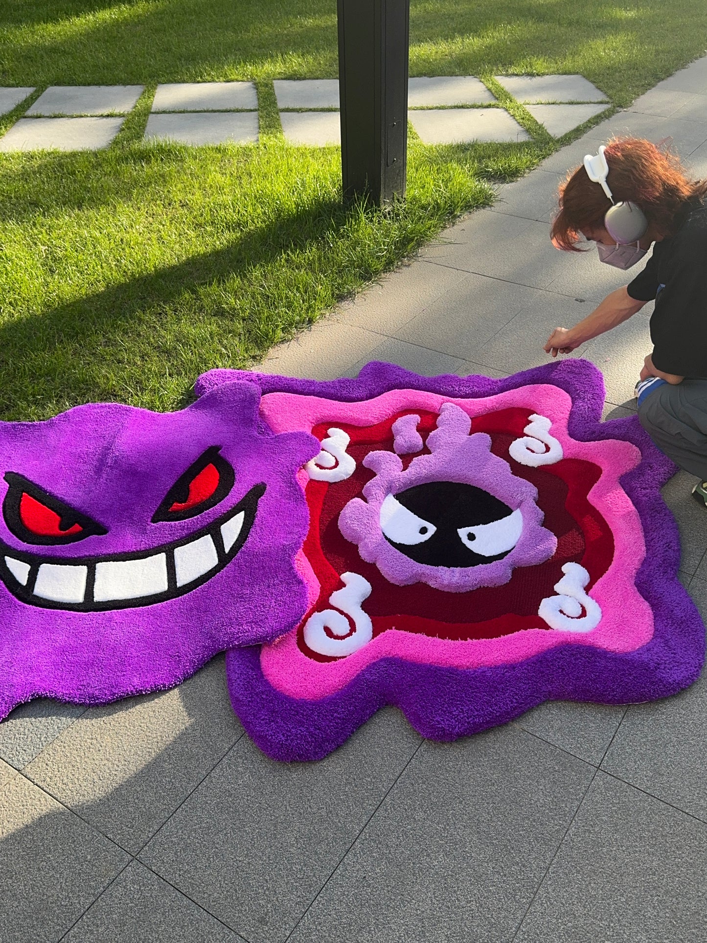 Gengar set contains two rugs